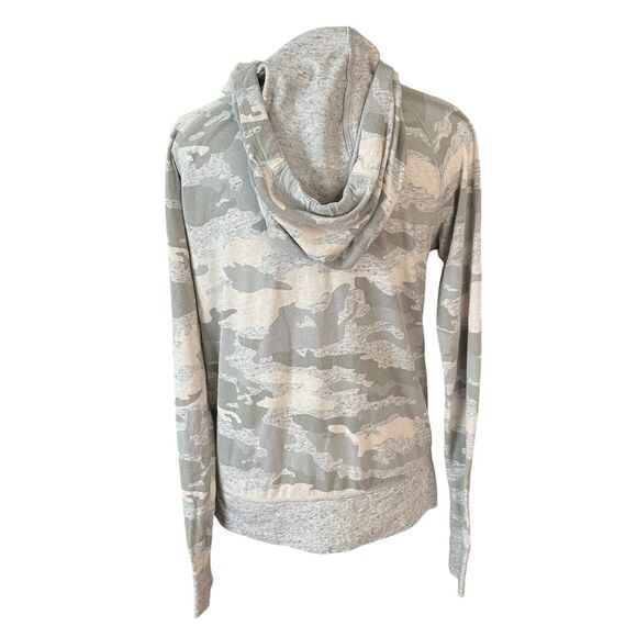 Nike Small Gym Vintage Hoodie Full Zip Sweatshirt Gray Camo Hooded Casual - Picture 9 of 9